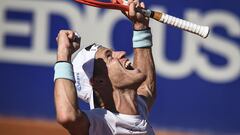 BUENOS AIRES, ARGENTINA - MARCH 06: Diego Schwartzman of Argentina celebrates after winning the second semifinal match against Miomir Kecmanovic of Serbia during day 6 of ATP Buenos Aires Argentina Open 2021 at Buenos Aires Lawn Tennis Club on March 6, 20