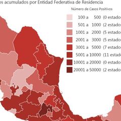 Mapa y casos de coronavirus en México por estados hoy 28 de junio