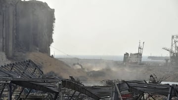 Beirut (Lebanon), 12/08/2020.- General view of the aftermath of Beirut port blast eight days after the explosion that rocked Beirut port, in Beirut, Lebanon, 12 August 2020. Lebanese Health Ministry said at least 171 people were killed, and more than six 