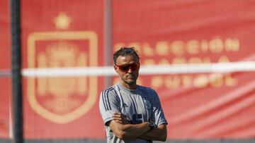 Luis Enrique, en Las Rozas con la Selección.