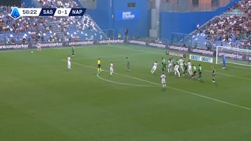 El primer gol de De Bruyne con el Nápoles es un exquisitez: vean cómo y dónde la puso