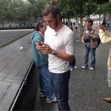 Gareth Bale en Nueva York.  