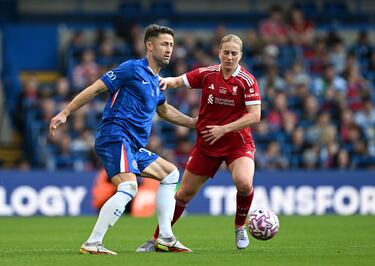 Gary Cahill y Tash Dowie.