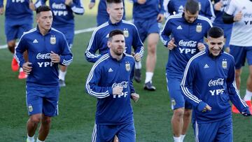 Messi ya se entrena con la selección argentina en Madrid