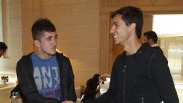 <b>PULSO. </b>Pablo Hernández y Nilmar se retaron para AS antes del derbi de esta tarde en El Madrigal.