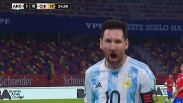 Messi no se puso nervioso ante Bravo y metió el primero de Argentina contra Chile de penal