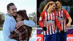 Im&aacute;genes de Koke Resurrecci&oacute;n abrazado a su mujer, Beatriz Espejel, y de Koke dando un beso en la cabeza a Antoine Griezmann tras marcar un gol con el Atl&eacute;tico de Madrid.