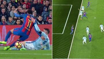 Hubo penalti a Neymar y fuera de juego de Rakitic en el 3-0