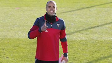 05/12/17 ENTRENAMIENTO DEL ALBACETE El portero Ruben Miño entrenando con el Albacete Balompie