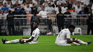 Rüdiger y Tchouameni, del Real Madrid.