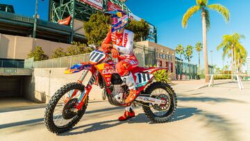 Jorge Prado, con la GasGas en Anaheim.