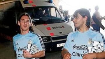 Messi y Agüero, con Argentina.