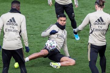 Casimiro training in Valdebebas this morning.