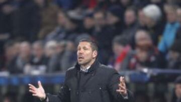 Simeone, durante el partido.