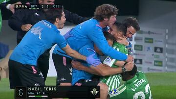 Locura en el Villamarín con el gol de Fekir y una celebración que va a dar que hablar en Sevilla