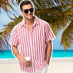 La camisa casual a rayas para hombre con el mejor estilo del verano