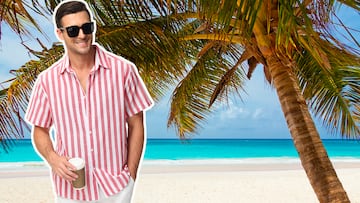 Camisa casual a rayas para hombre.