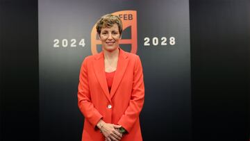 Elisa Aguilar, presidenta de la Federaci車n Espa?ola de baloncesto.