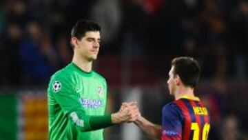 Courtois y Messi.