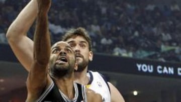 TITANES. Tony Parker y Marc Gasol, dos de los mejores jugadores de la NBA en sus respectivos puestos.