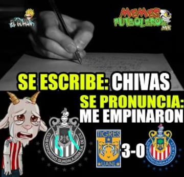 Chivas no mete ni las manos contra Tigres y los memes se ríen