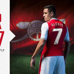 El Arsenal presenta equipación y Alexis posa con la "7"