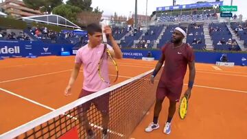 El inesperado gesto de Tiafoe a Alcaraz tras vencerlo en el Godó