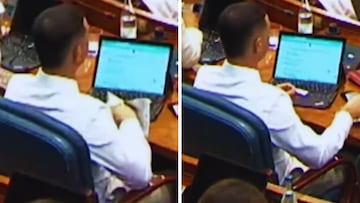 Pillan a un diputado del PSOE liándose un cigarro durante la Asamblea de Madrid