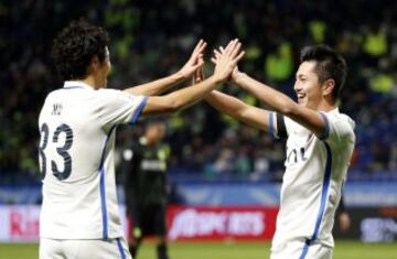 Los jugadores celebran el pase a la final del Mundial de Clubes. 