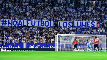 El rechazo al fútbol en lunes mostrado por parte de la afición perica.