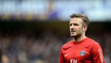David Beckham, con la camiseta del PSG.