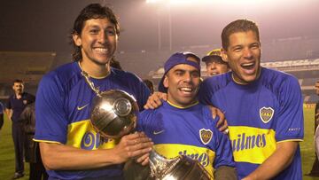 Jorge Berm&uacute;dez, &#039;Chico&#039; Serna y &Oacute;scar C&oacute;rdoba, en Boca Juniors