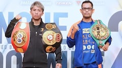 Naoya Inoue y Nonito Donaire en la presentaci&oacute;n de su segundo combate.