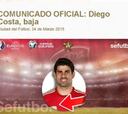 Oficial: la Federación confirma su lesión y Diego Costa se va