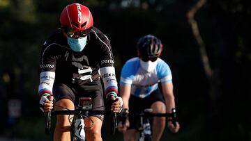 Cicloturistas en Valencia.