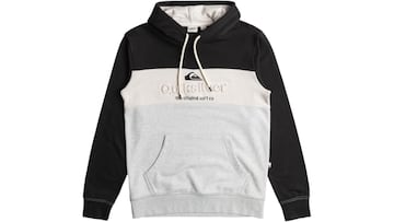 Sudadera con capucha Quiksilver Emboss Block negra para hombre