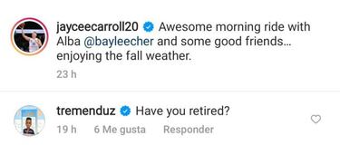 Darden, a su excompa?ero Carroll: "?Te has retirado?"