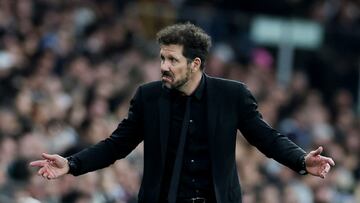 Simeone, en el Bernabéu.