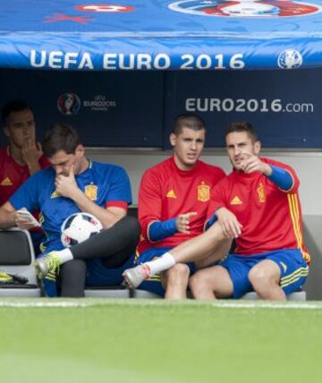 Iker Casillas, Morata y Koke.