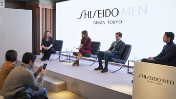 Carlos Sainz, en la presentaci&oacute;n de Shiseido. 