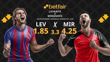 Levante UD vs. CD Mirandés: horario, dónde ver, pronósticos y clasificación