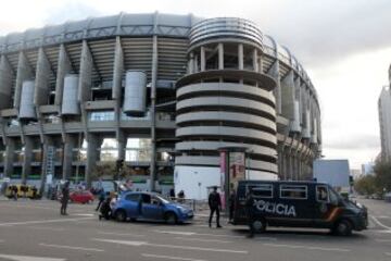 Alrededores del estadio Santiago Bernabéu.