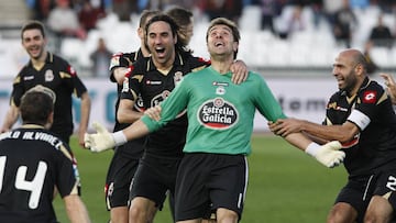 Aranzub&iacute;a celebra su gol al Almer&iacute;a. 