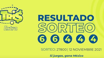 Resultados Lotería Tris Extra hoy: ganadores y números premiados | 12 de noviembre