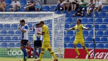 Borja celebra el segundo gol del Deportivo.