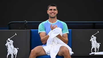 Carlos Alcaraz, en el Open de Australia.