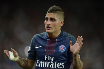 Verratti fue titular en los dos partidos de los octavos de final, con la intención de marcar diferencia en la lucha por el medio campo. Sin embargo, el italiano salió expulsado en la vuelta por una doble amonestación.