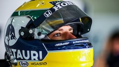 Así es el casco de Gasly con el que homenajea a Ayrton Senna