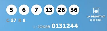 La Primitiva: comprobar los resultados del sorteo de hoy, sábado 31 de agosto