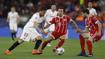 03/04/18 PARTIDO CHAMPIONS LEAGUE CUARTOS IDA
SEVILLA - BAYERN MUNICH
FRANCO VAZQUEZ Y THIAGO